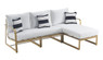 Elle Decor Mirabelle Outdoor Sectional, French Gold