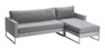 Elle Decor Tropez Outdoor Mesh Sectional, French Gray Mesh
