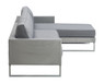 Elle Decor Tropez Outdoor Mesh Sectional, French Gray Mesh