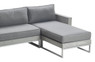 Elle Decor Tropez Outdoor Mesh Sectional, French Gray Mesh