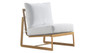Elle Decor Mirabelle Outdoor Armless Chair, French Gold