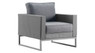 Elle Decor Tropez Outdoor Mesh Arm Chair, French Gray Mesh