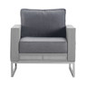 Elle Decor Tropez Outdoor Mesh Arm Chair, French Gray Mesh