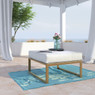 Elle Decor Mirabelle Outdoor Ottoman, French Gold