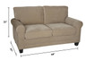 Serta Copenhagen 61" Loveseat in Tan