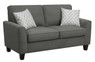 Serta Astoria 61" Loveseat in Dark Gray