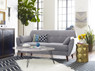 Elle Decor 61" Mid-Century Modern Amelie Loveseat in Light Gray