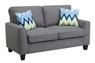 Serta Astoria 61" Loveseat in Light Gray
