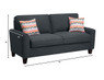 Serta Astoria 78" Sofa in Charcoal