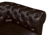 Elle Decor Amery Tufted Sofa, Bonded Leather, French Brown