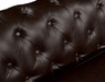 Elle Decor Amery Tufted Sofa, Bonded Leather, French Brown
