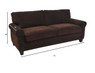 Serta Copenhagen 73" Sofa in Brown