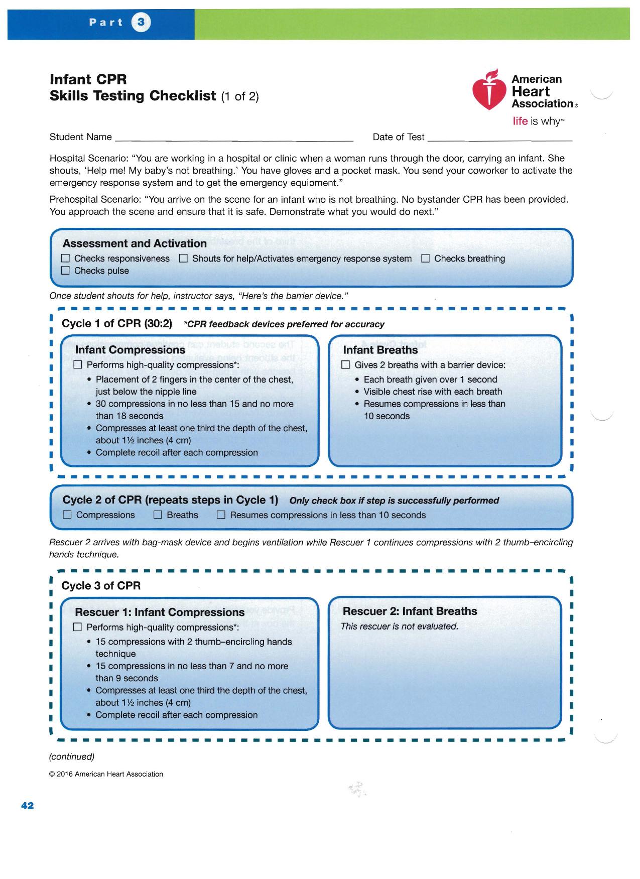 Aha Bls Skills Testing Checklist 2024 Jeni Robbyn