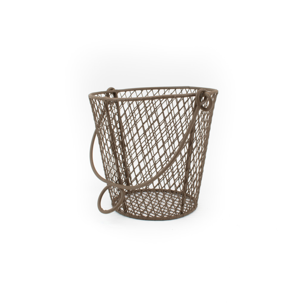 Metal Wire Basket w/Handle Mills Floral Company