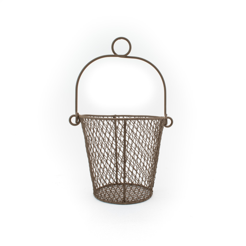 METAL WIRE BASKET WITH HANDLE