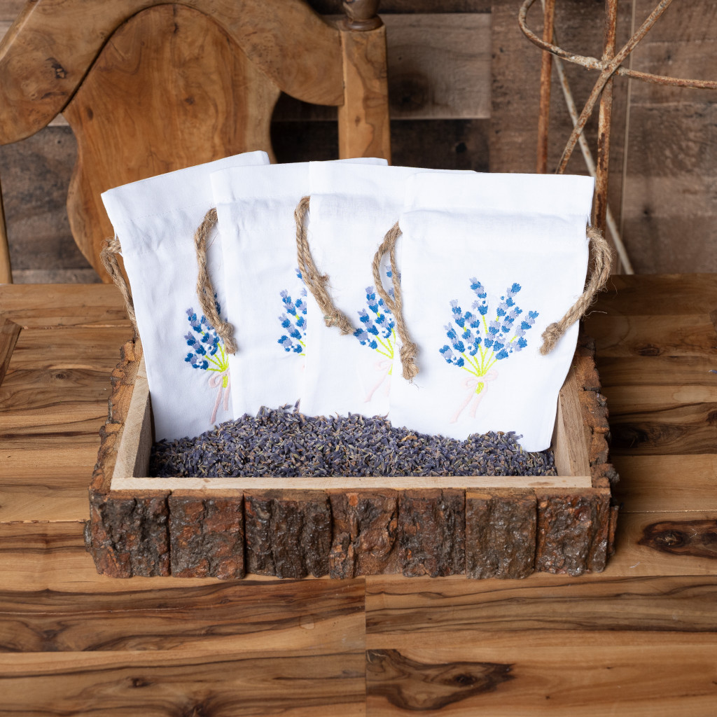 LAVENDER SACHET BAG - DRAWSTRING - 4.25 INCH X 6.25 INCH