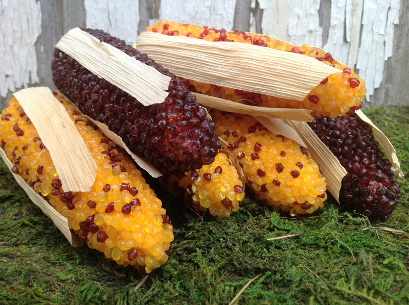 INDIAN CORN - FAUX - 5" - 6 PIECES