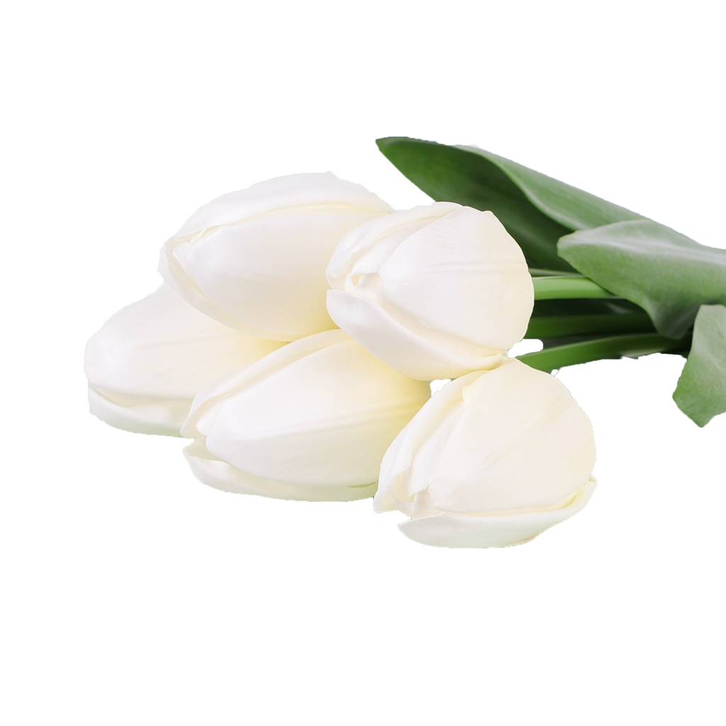 REAL TOUCH TULIP - WHITE - 17 INCH