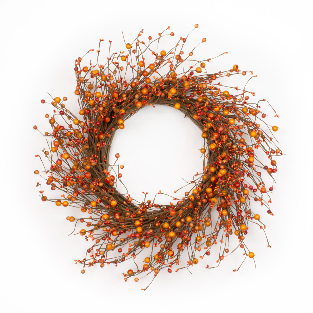 AUTUMN ORANGE BERRY WREATH