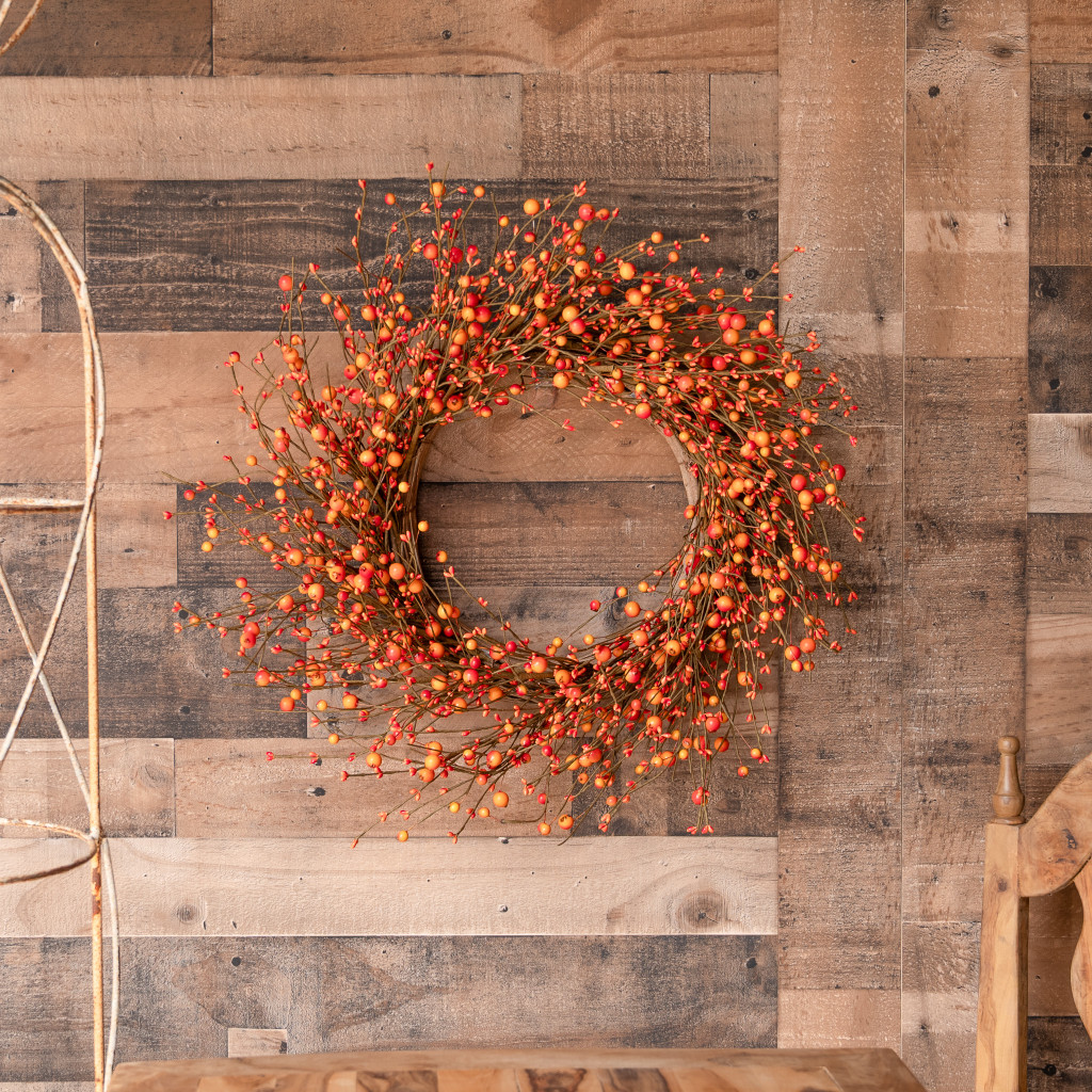 AUTUMN ORANGE BERRY WREATH