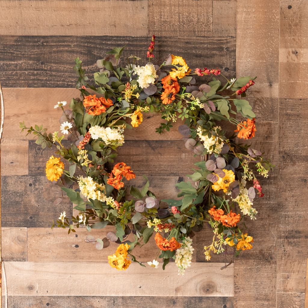 AUTUMN FIELDS WREATH - 22 INCH