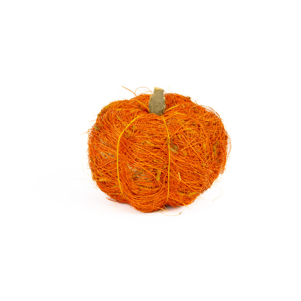 COCO FIBER PUMPKINS ORANGE - 9 PIECES