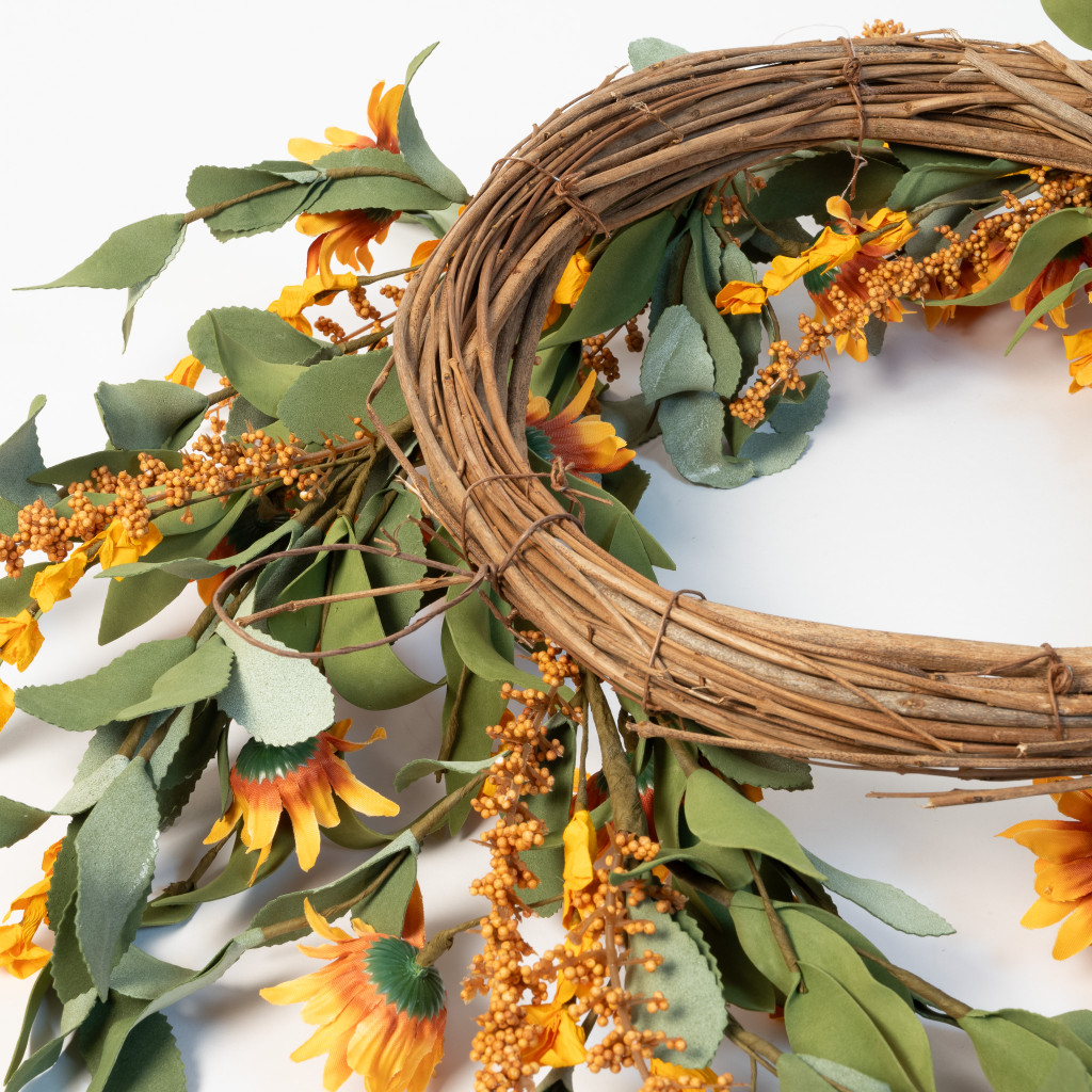 SUNFLOWER WREATH - 16 INCH