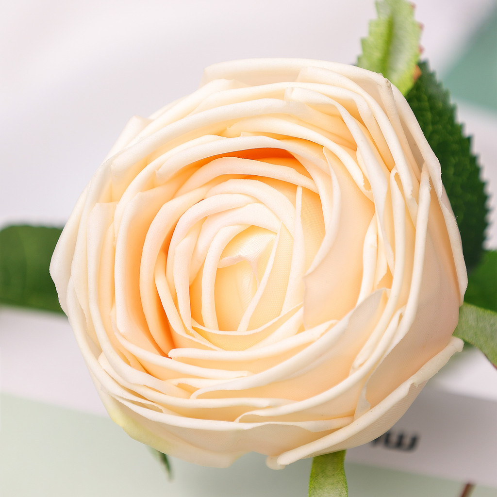 REAL TOUCH GARDEN ROSE - CHAMPAGNE 17 INCH