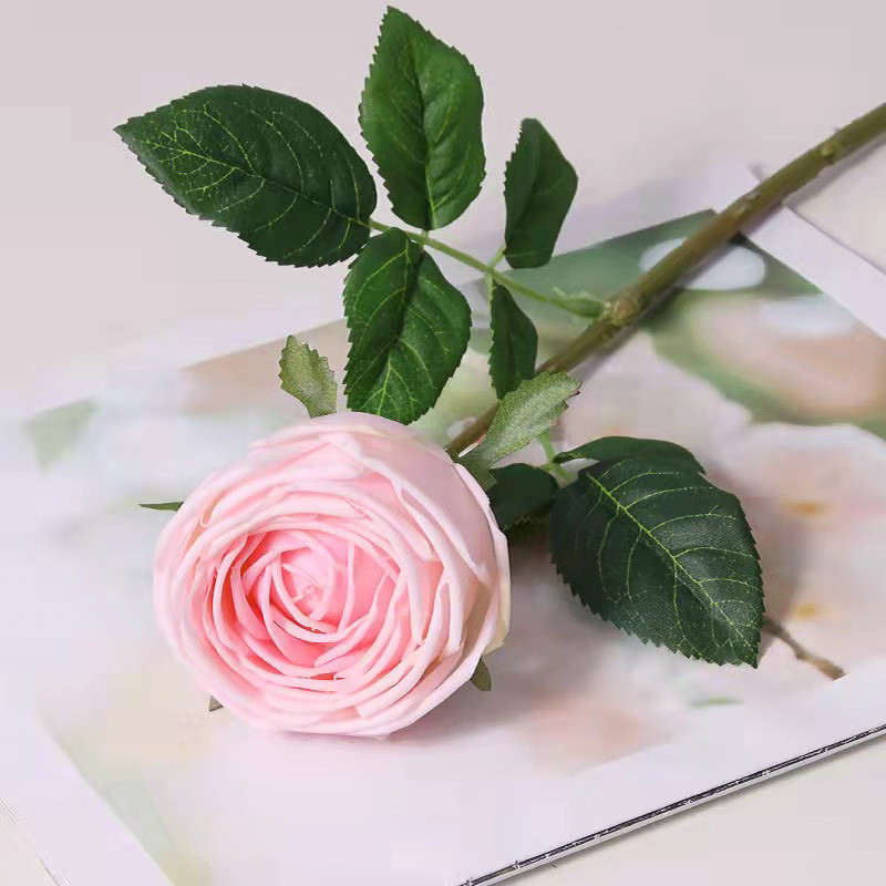 REAL TOUCH GARDEN ROSE - PINK 17 INCH - Mills Floral Company
