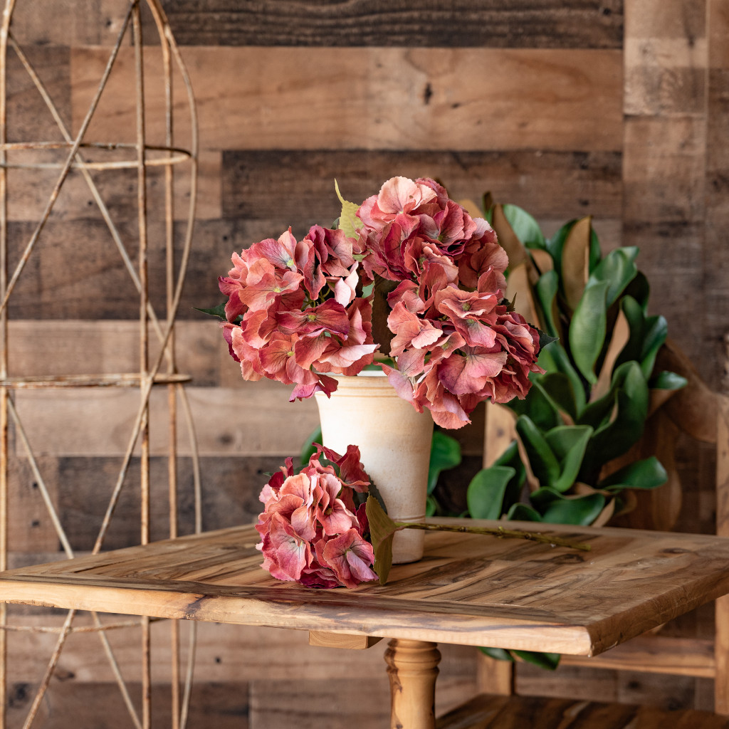 Hydrangea Real Touch Terra Cotta 14"