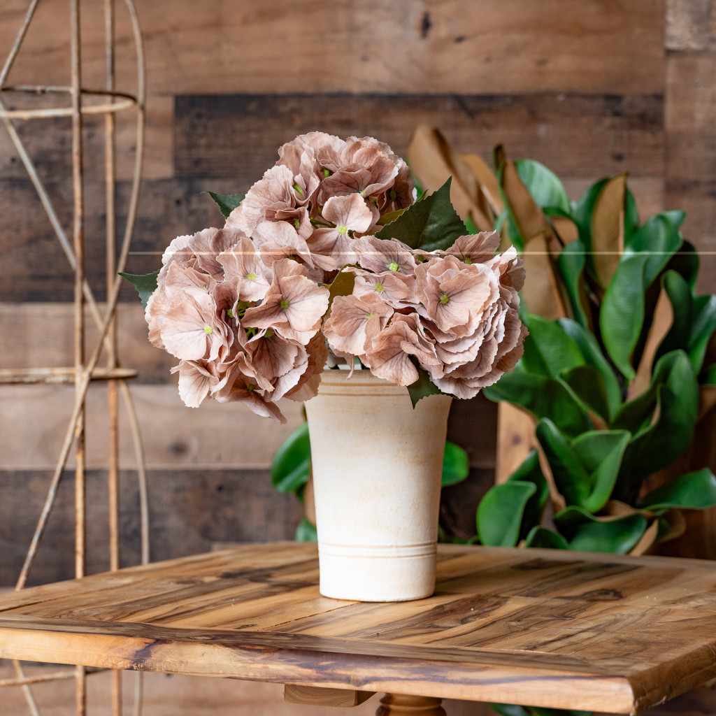 REAL TOUCH HYDRANGEA - DUNE - 6 INCH X 14 INCH