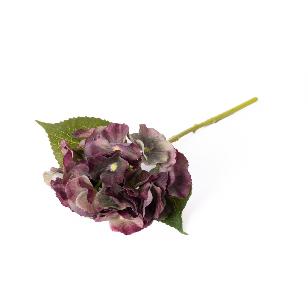 REAL TOUCH HYDRANGEA - ANTIQUE BURGUNDY - 6 INCH X 14 INCH