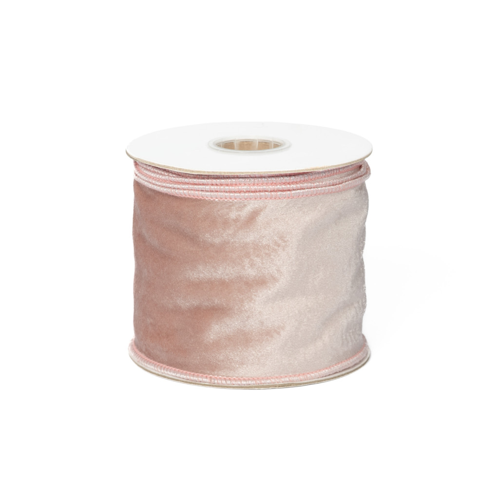 VELVET RIBBON 4" X 10 YD - SALMON