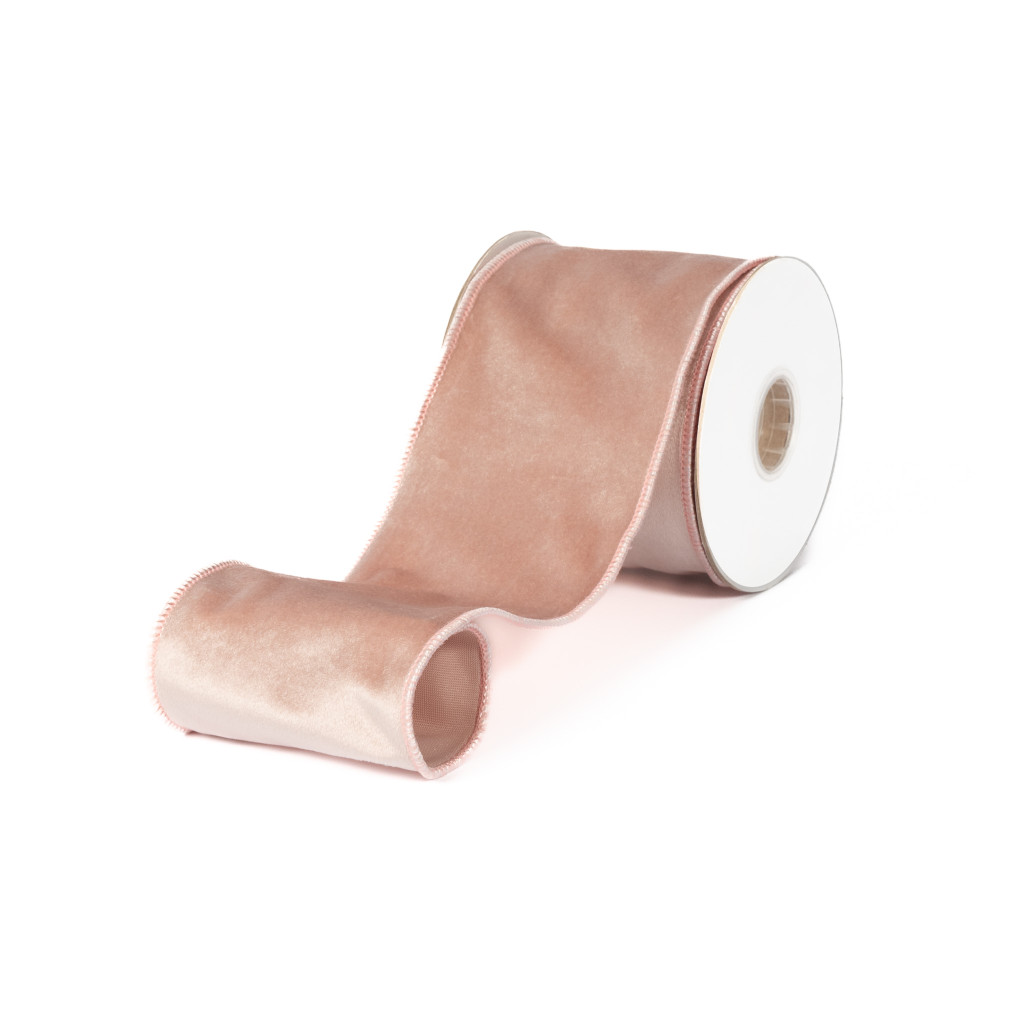 VELVET RIBBON 4" X 10 YD - SALMON