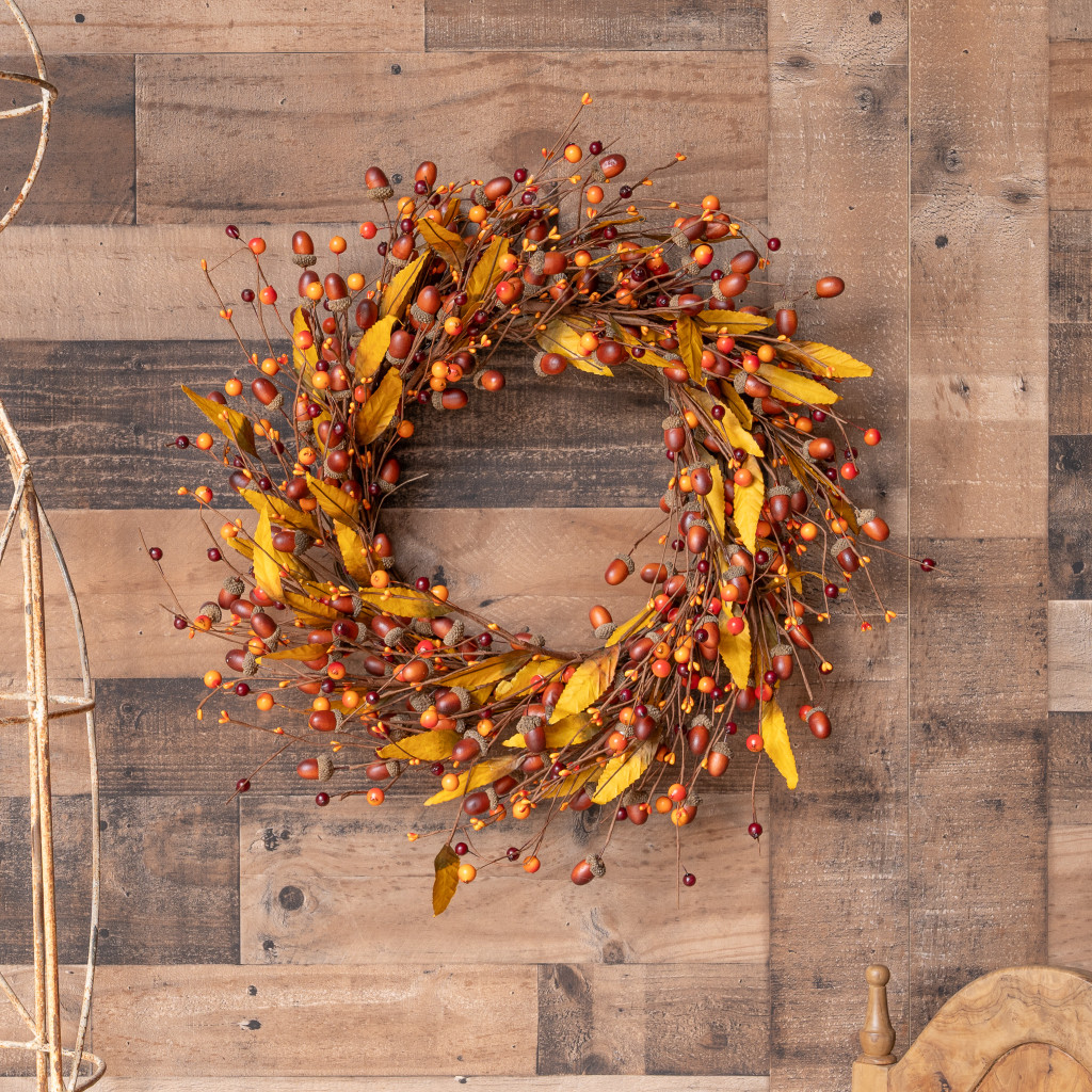 ACORN HARVEST WREATH - 24 INCH