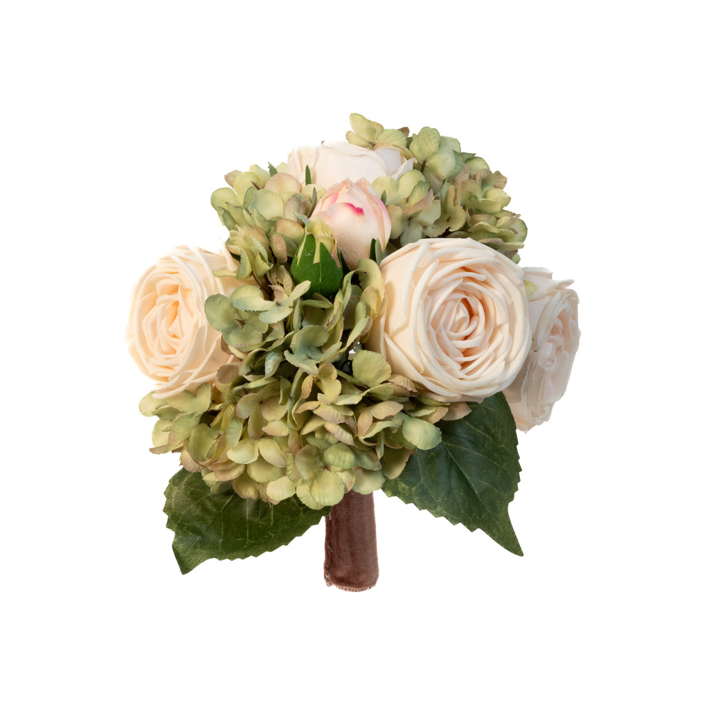 CHAMPAGNE ROSE & HYDRANGEA BLISS BOUQUET