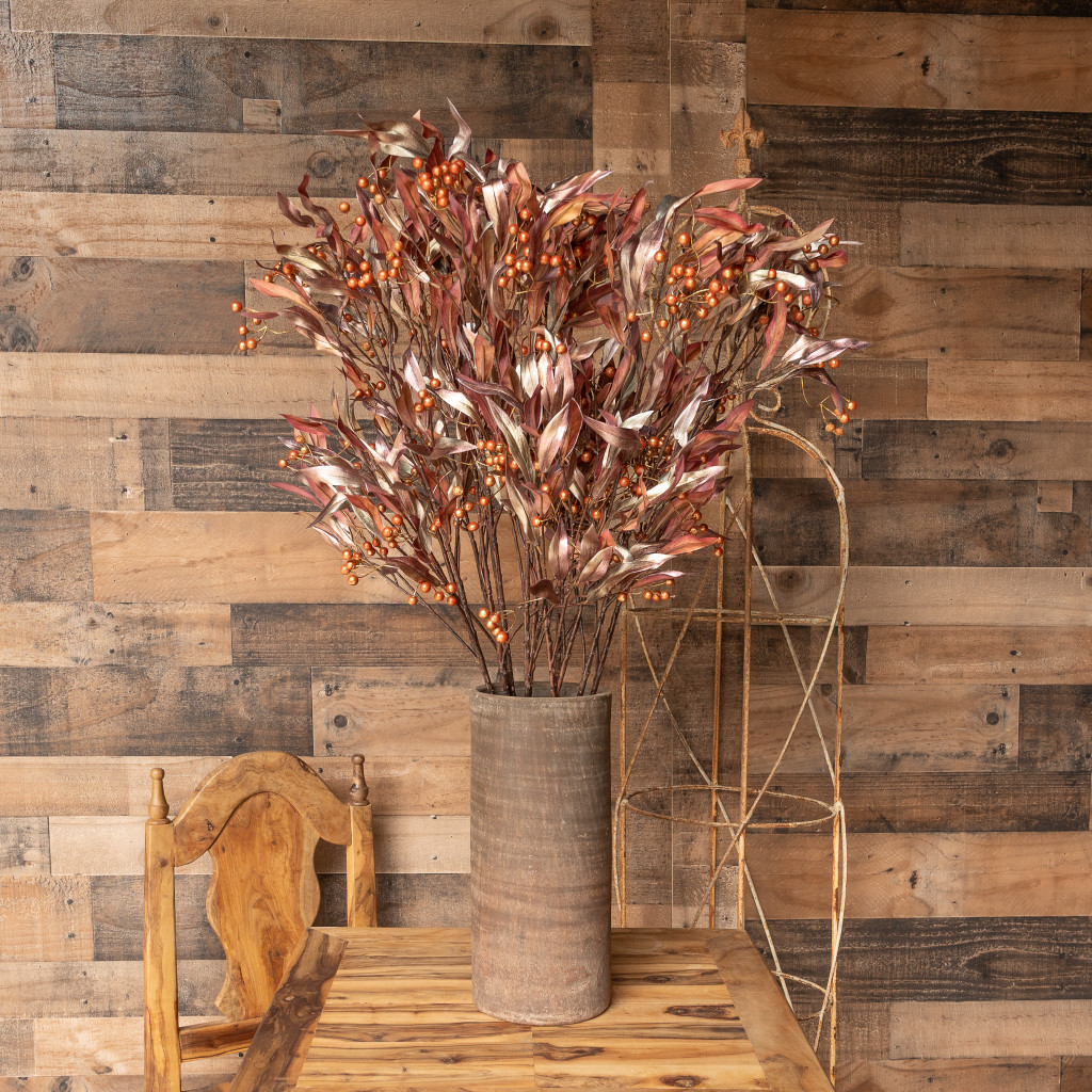 OMBRE BERRY SPRAY - BROWN AND GOLD - 34 INCH