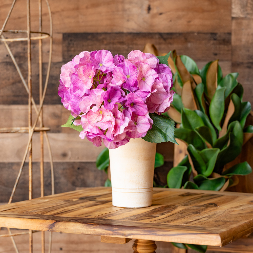 REAL TOUCH HYDRANGEA -  PLUM - 14 INCH
