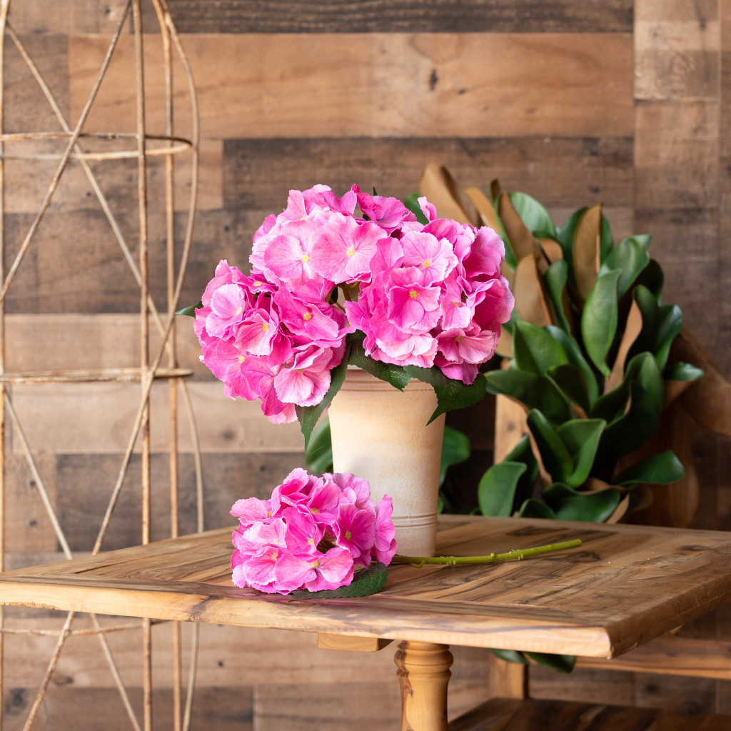 REAL TOUCH HYDRANGEA  - PINK - 14 INCH