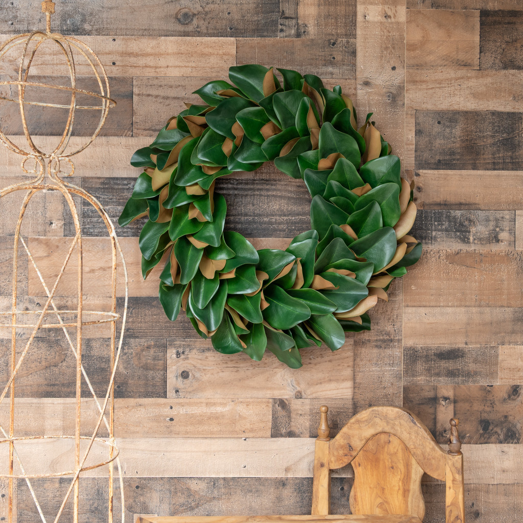 MAGNOLIA LEAF WREATH - 27 INCH 