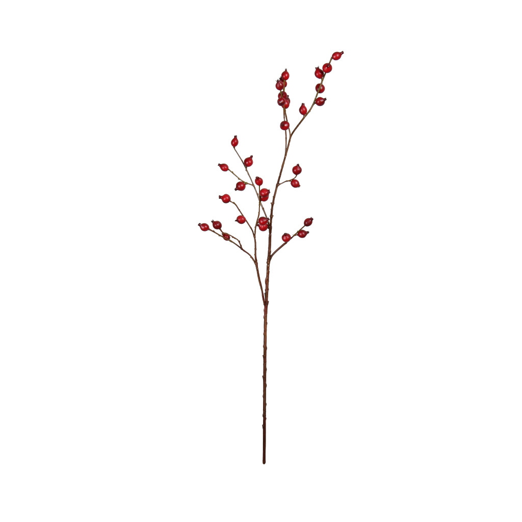 ROSE HIP BRANCH 34 INCH SCARLET