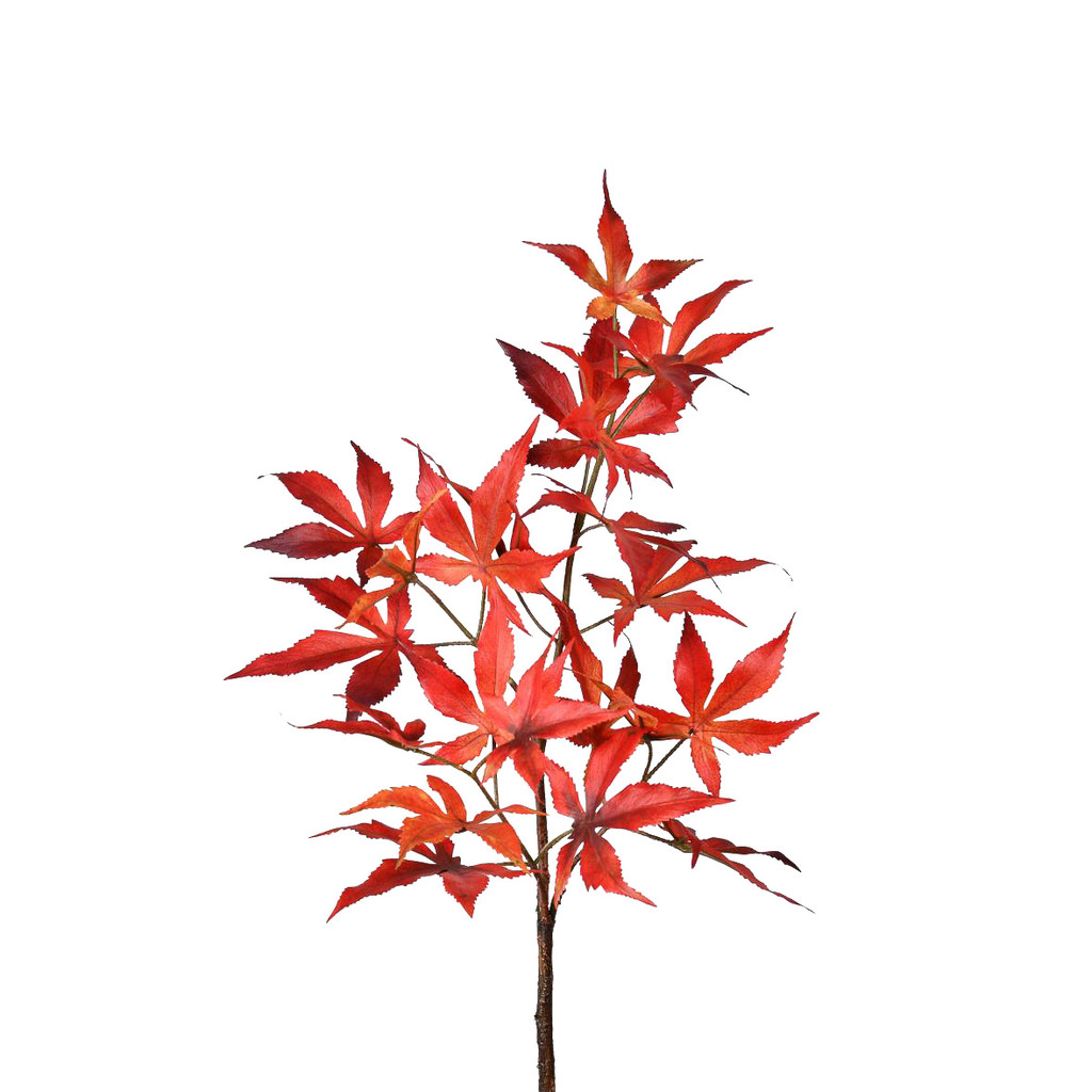 JAPANESE MAPLE LEAF STEM - 28 INCH - ORANGE