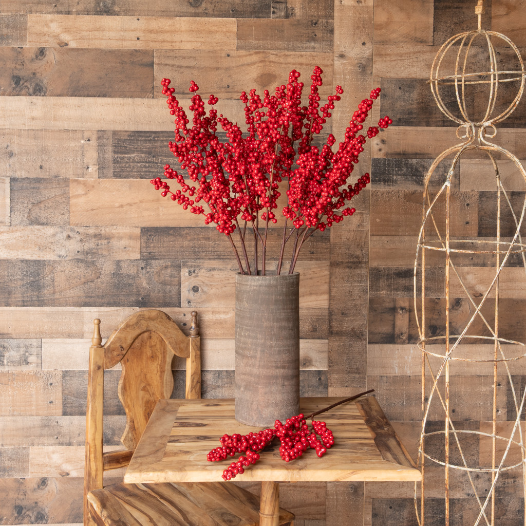 ILEX BERRY BRANCH - RED - 33 INCH