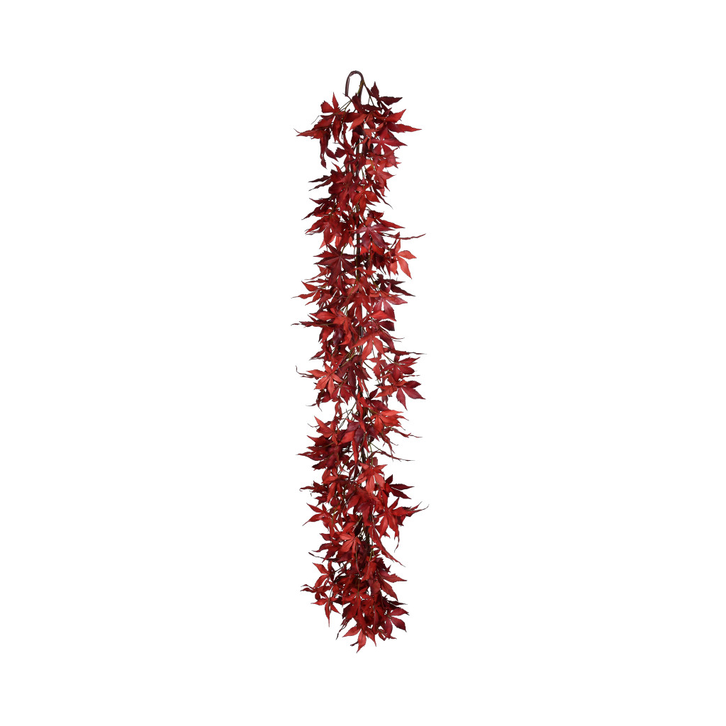 JAPANESE MAPLE LEAF GARLAND 5' - RED