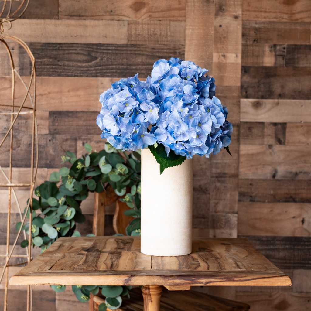 REAL TOUCH HYDRANGEA 20 INCH BLUE