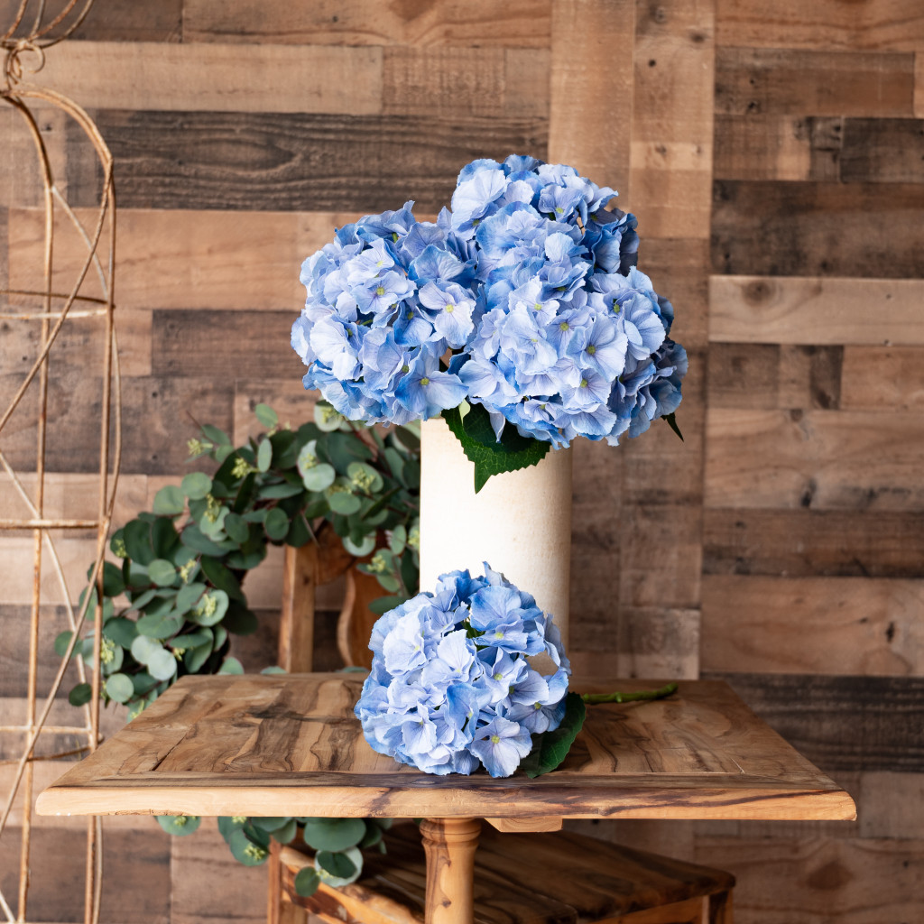 REAL TOUCH HYDRANGEA 20 INCH BLUE