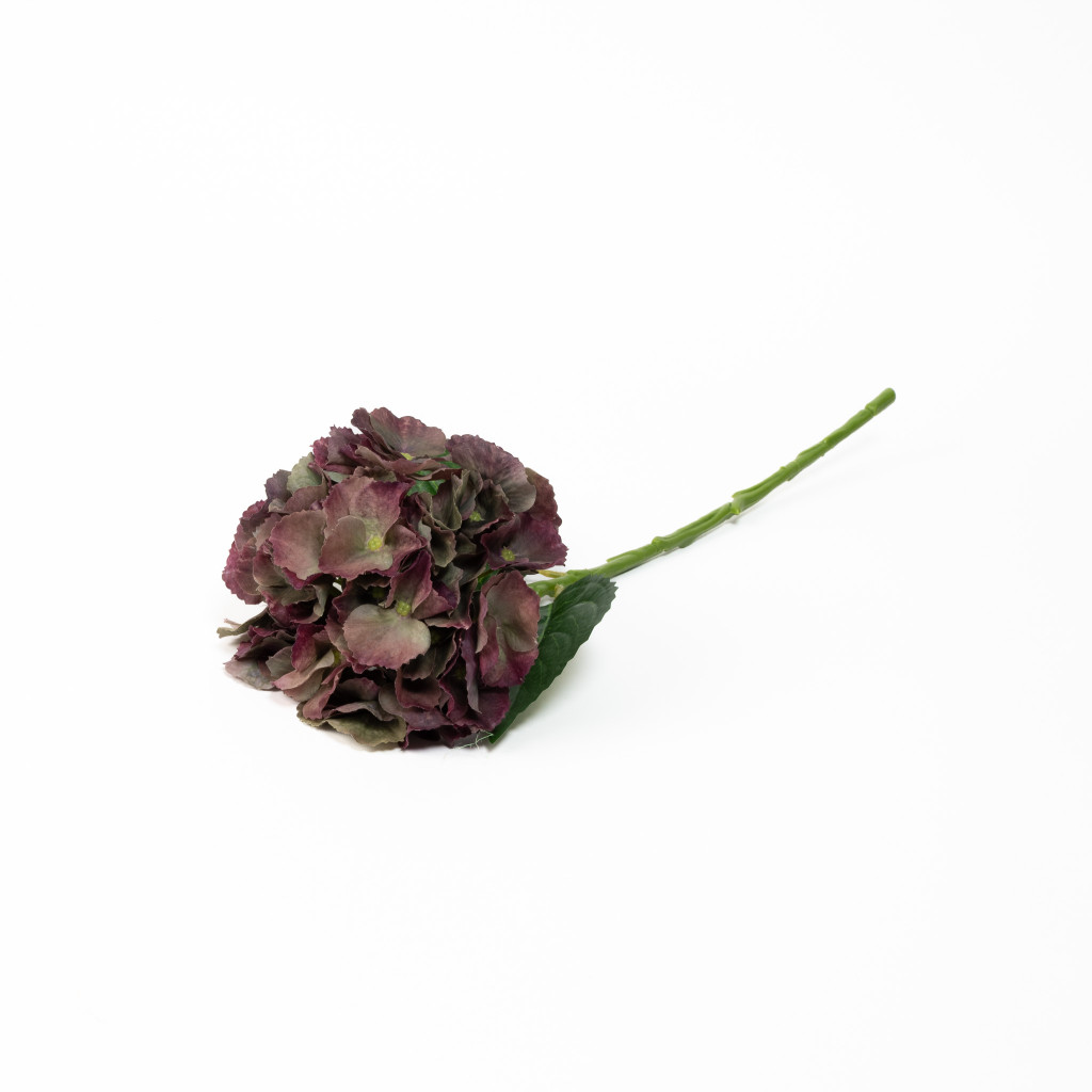 REAL TOUCH HYDRANGEA 20 INCH ANTIQUE BURGUNDY
