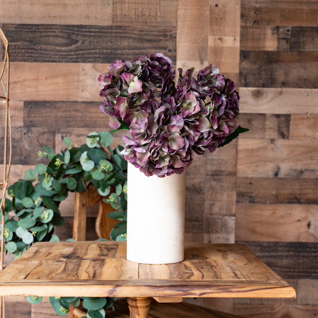 Hydrangea Real Touch Antique Burgundy 20 Inch