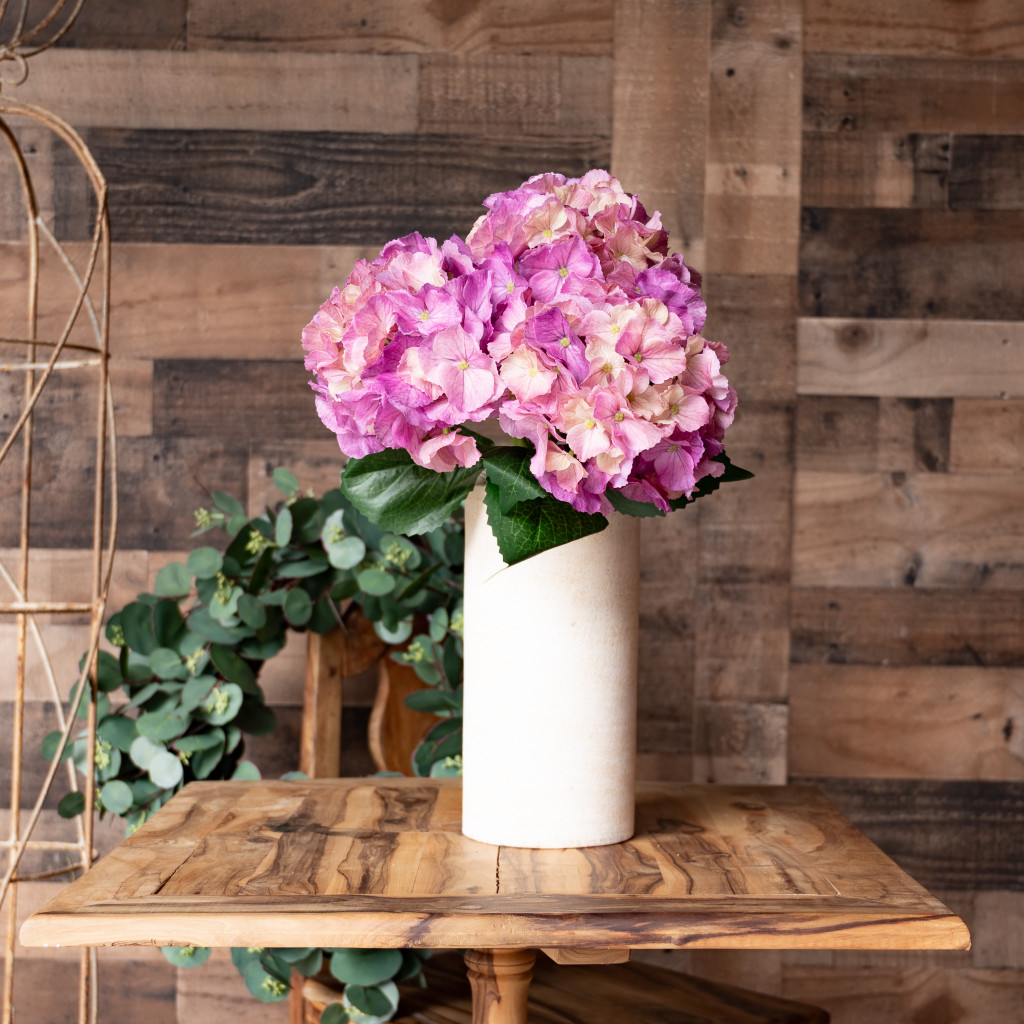 REAL TOUCH HYDRANGEA 20 INCH PLUM