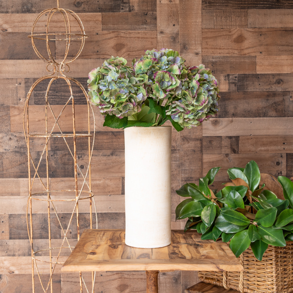 REAL TOUCH HYDRANGEA 29 INCH ANTIQUE GREEN